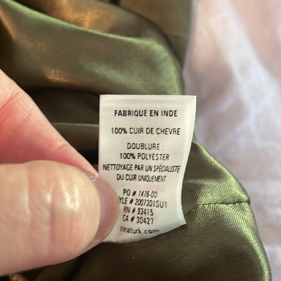 Trina Turk suede dress in olive green - Picture 7 of 7